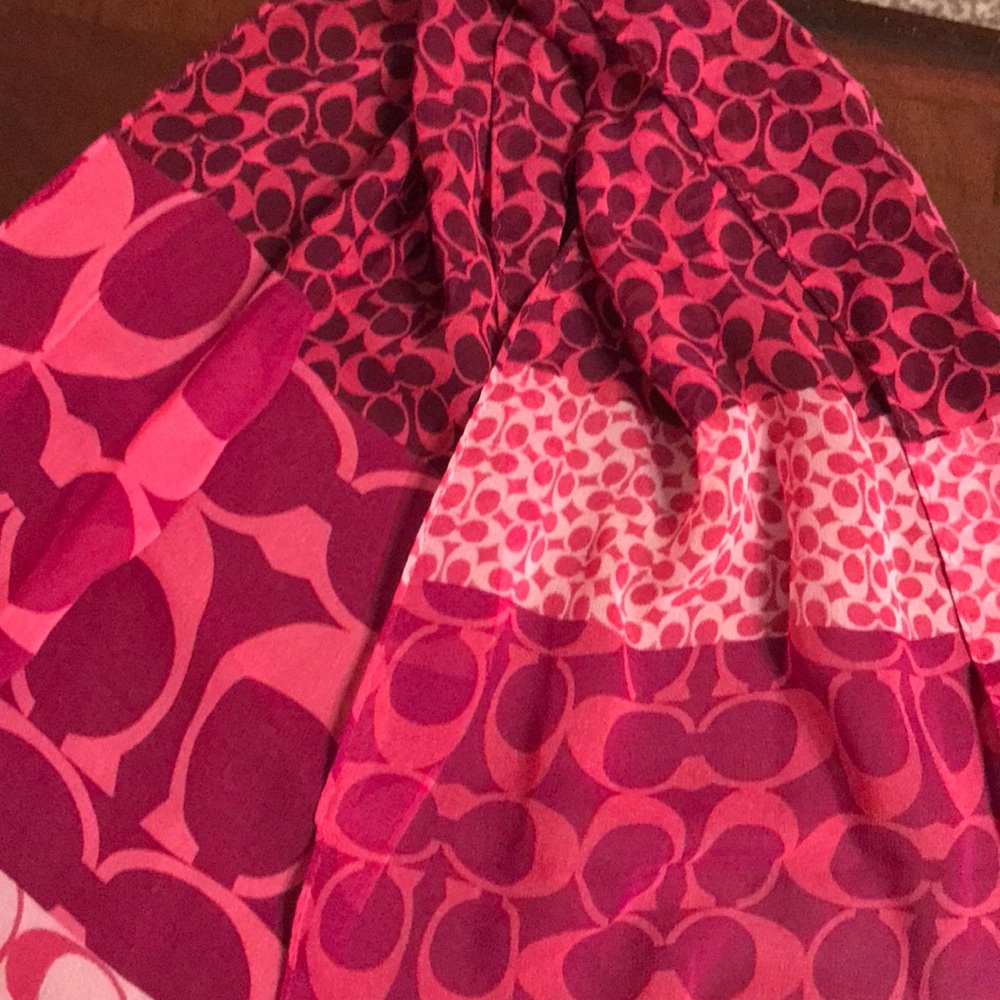 NWOT Coach Pink Scarf